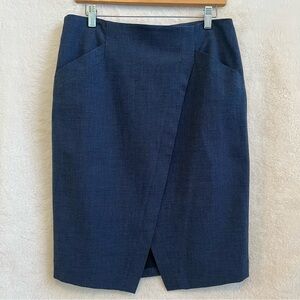 Loft Navy Blue Pencil Skirt Size 8 NWT